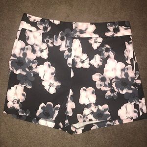 Worn once Express high waisted flower shorts